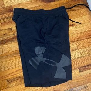 Under Armour Mens Shorts Loose Fit Heat Gear Drawstring Black Size Large